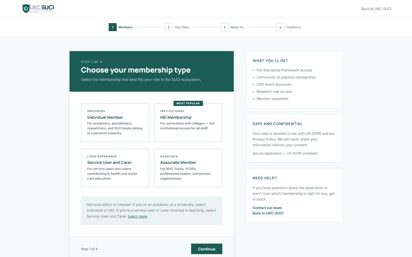 UKC-SUCI membership application